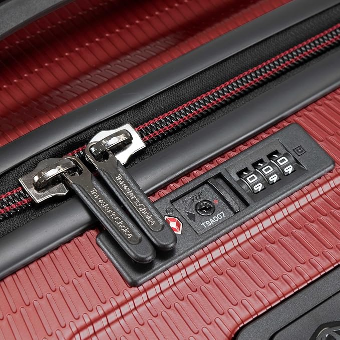 Traveler's Choice Maxporter II Polycarbonate Hardside Trunk with Spinner Wheels, Red, 28-Inch Medium Trunk