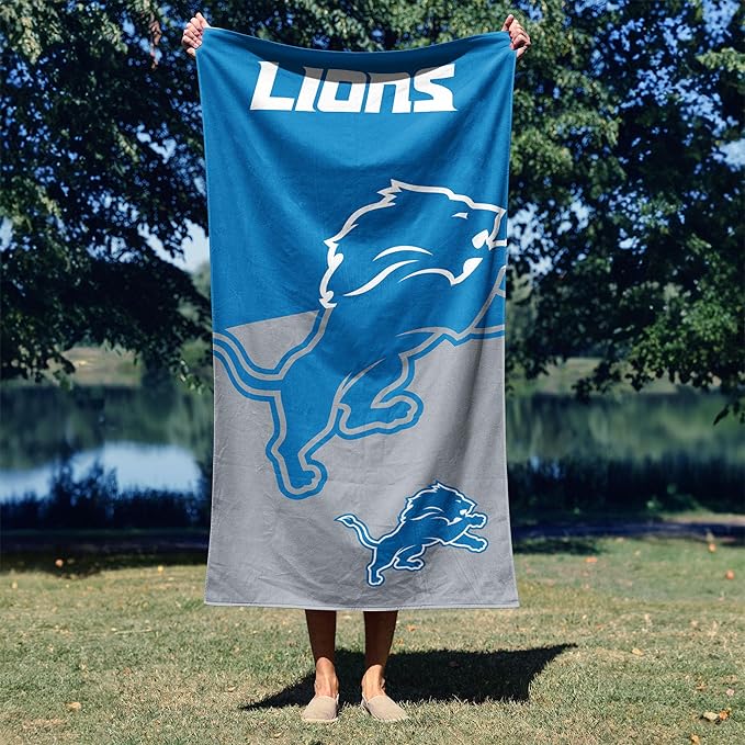 Northwest NFL Oversized Microfiber Beach Towel, 60 x 70 Inches – Quick Dry, Sand Resistant, Lightweight, Highly Absorbent, Shibori Design