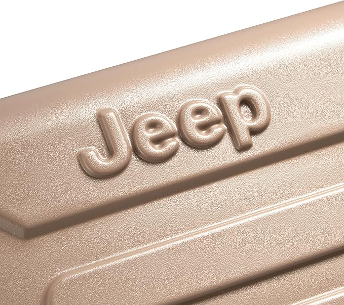 Jeep JH004C Hardside Expandable Luggage with Spinner Wheels, Beige, 2 Piece Set 20/28 Inch