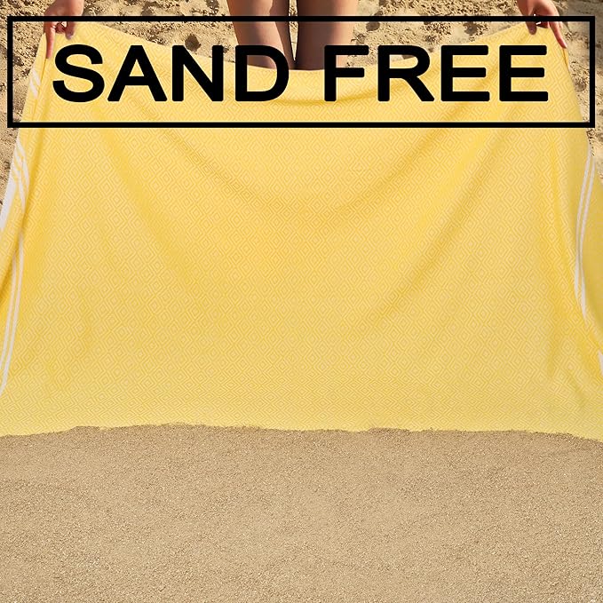 Beach Towel 2 Pack, Sand Free Beach Towels Oversized 39 x 72,Turkish Beach Towel Quick Dry, Lightweight Pool Towels for Adults, Cool Beach Essentials