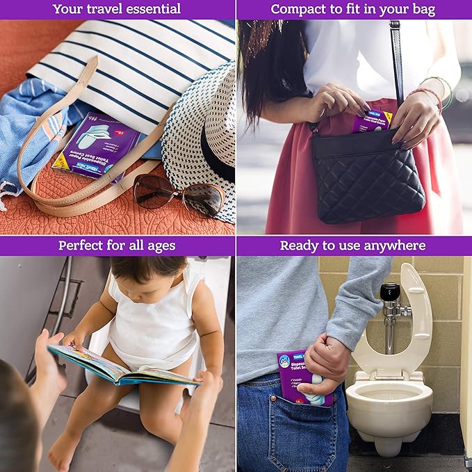 Disposable Paper Toilet Seat Covers 8 Packs (80-Count) + 2 Free Packs (20-Count)!