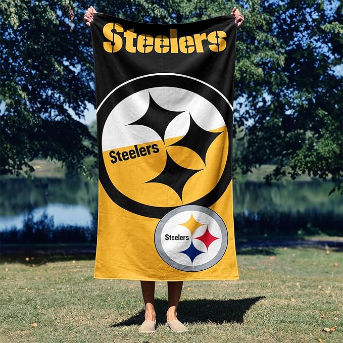 Northwest NFL Oversized Microfiber Beach Towel, 60 x 70 Inches – Quick Dry, Sand Resistant, Lightweight, Highly Absorbent, Shibori Design