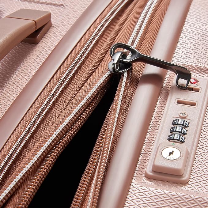 DELSEY PARIS Carrousel Hardside Expandable Luggage with Spinner Wheels, Pink, Carry-on 21 Inch