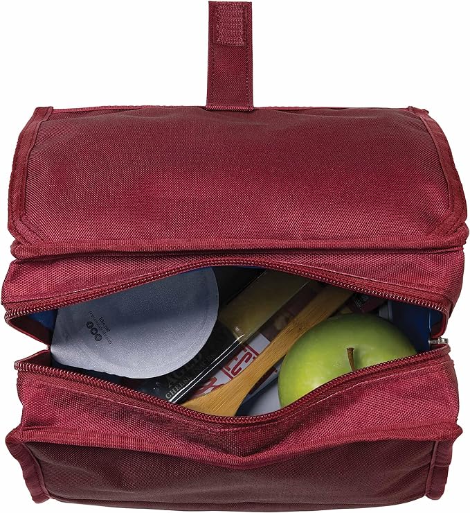 PackIt Freezable Lunch Bag, Ruby, Built with EcoFreeze Technology, Foldable, Reusable, Zip and Fold Closure with Buckle Handle, Designed for Work Lunches and Fresh Lunch On the Go