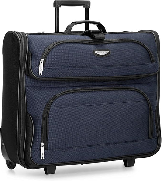 Travel Select Amsterdam Business Rolling Garment Bag, Softside Expandable Rolling 2-Wheeled Suit Carrier, Navy, One Size