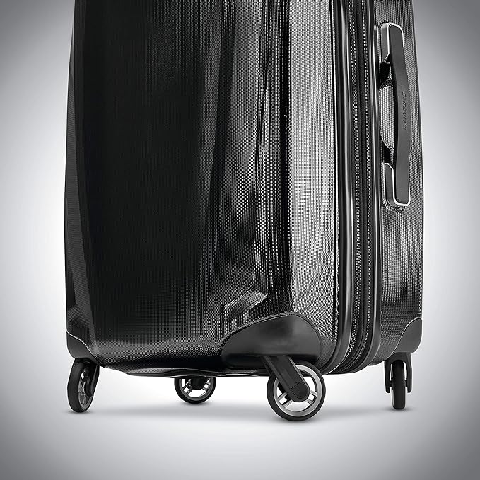 Samsonite Winfield 3 DLX Hardside Expandable Luggage with Spinners, Black, Carry-On 20-Inch