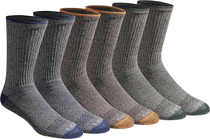 Dickies Men's Dri-Tech Original Moisture Control Crew Socks, Available in M-XXL (6, 12, 18 Pairs)