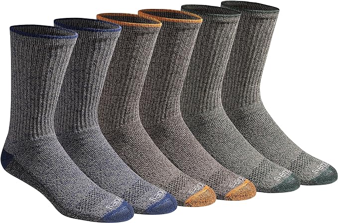 Dickies Men's Dri-Tech Original Moisture Control Crew Socks, Available in M-XXL (6, 12, 18 Pairs)