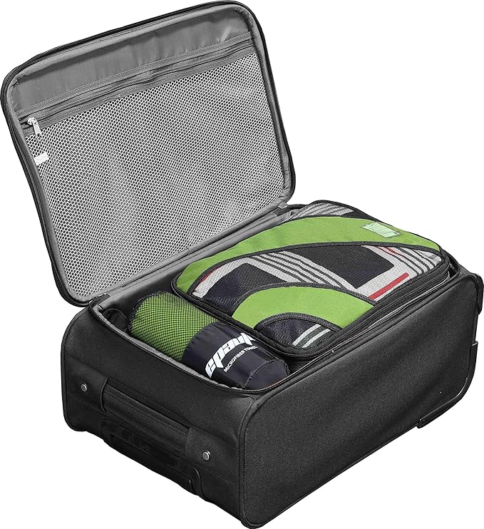 EPAuto Microfiber Fast Drying Towels 2-Pack (60" x 30", 24" x 15") for Travel, Gym, Camping, Beach and Backpacking, Green