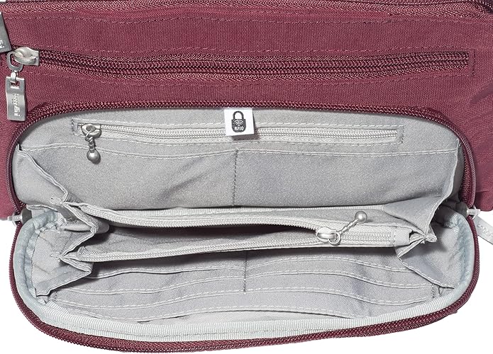 Baggallini Original Everyday 11x7.5 Crossbody Bags Rfid Protected Lightweight Nylon Zippered Travel Purse