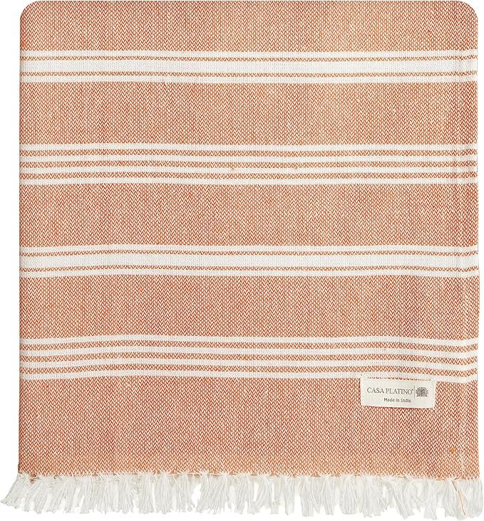 Casa Platino Beach Towel for Adults, Oversized and Lightweight Pool Towels, Pre-Washed, Quick Dry and Absorbent Fabric, Travel Comfort, or Daily Beach Adventures – 39"x71" Fired Brick