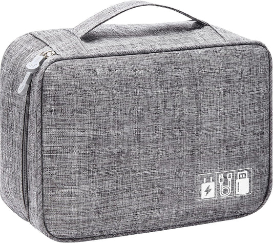 VOCUS Electronics Organizer Travel Cable Organizer Bag for Electronics Accessories, Portable Tech Carring Large Storage Case for Charger, Cord, Power Bank, Hardware