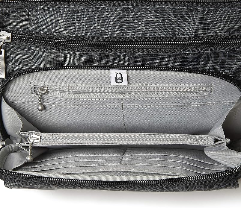 Baggallini Original Everyday 11x7.5 Crossbody Bags Rfid Protected Lightweight Nylon Zippered Travel Purse