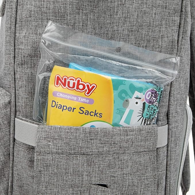 Nuby Diaper Disposable Bags, Fresh Baby Powder Scent, 2 Pack (50 Count Each Pack)