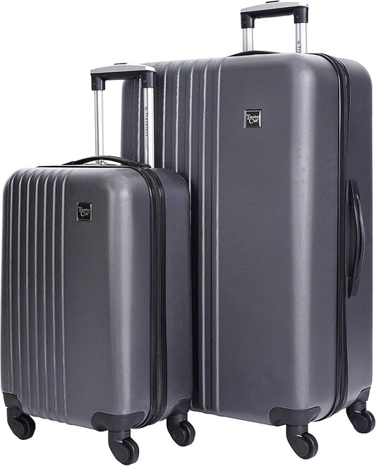 Travelers Club Cosmo Luggage, Charcoal Grey-2 Piece Set (28"/20")